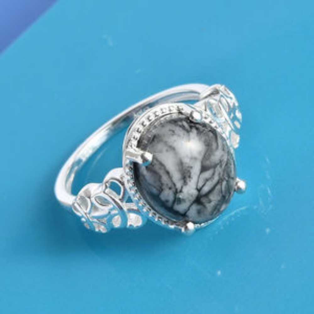 GENUINE AUSTRALIAN PINOLITH STERLING SILVER RING